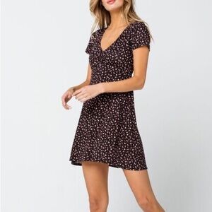 Sky and Sparrow Ditsy Cap Sleeve Dress